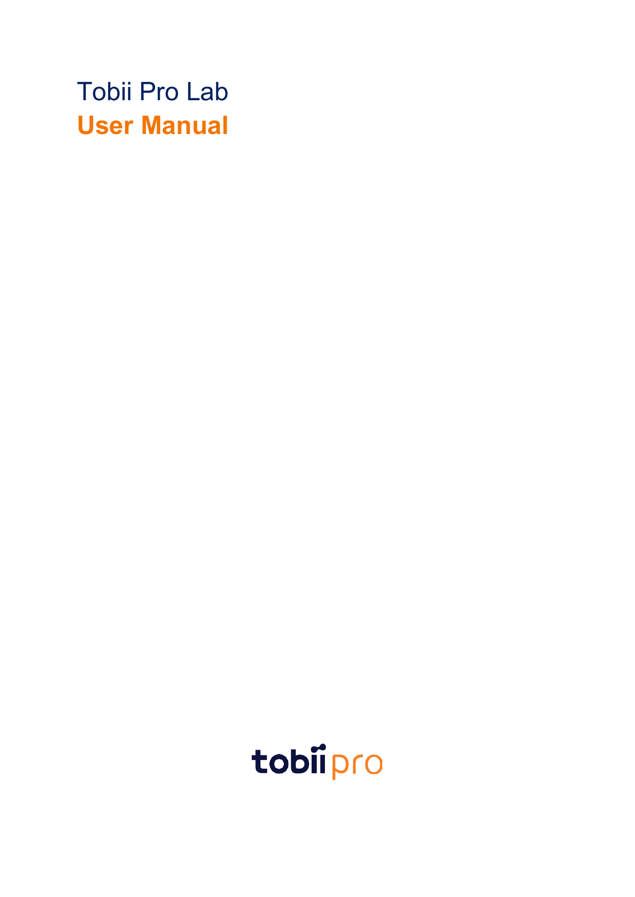 Tobii Pro Lab User Manual