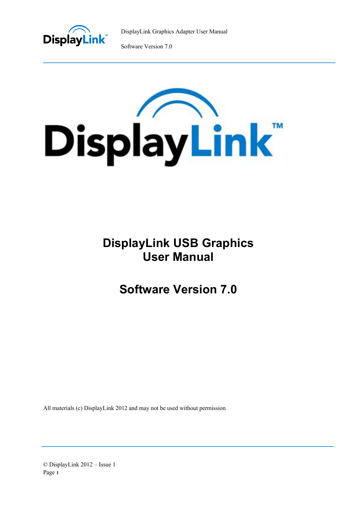 DisplayLink USB Graphics User Manual Software | Manualzz