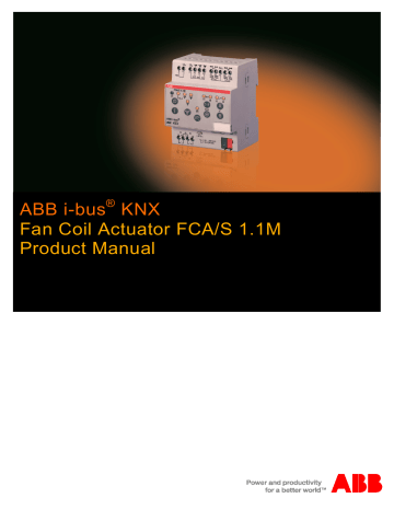 abb i bus knx fan coil actuator fca s 1 1m product manual manualzz