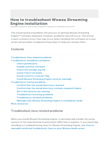 install wowza streaming engine on a mac