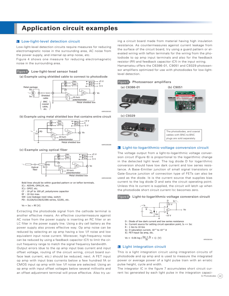 Si Photodiode Application Circuit Examples Manualzz