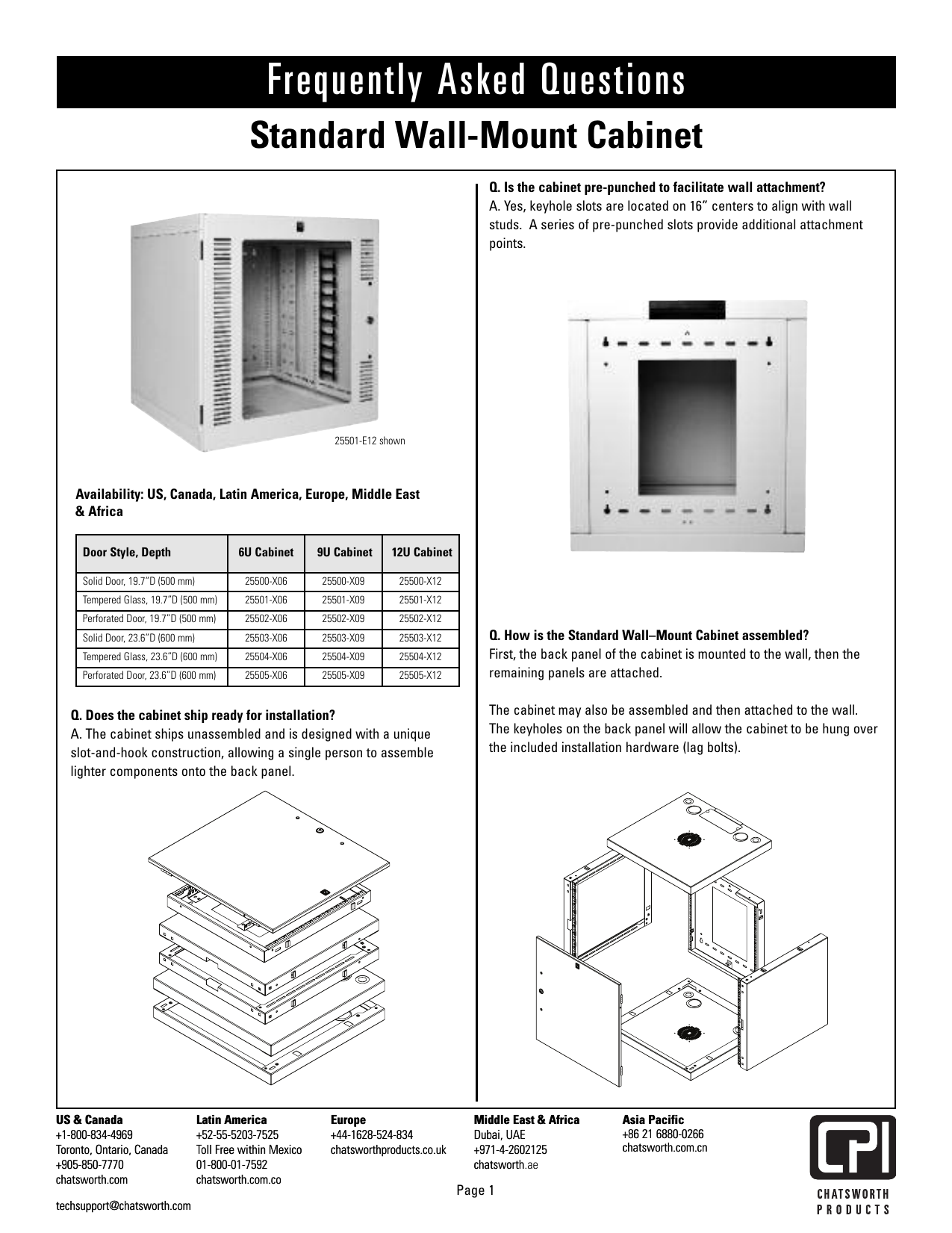 Standard Wall Mount Cabinet Manualzz