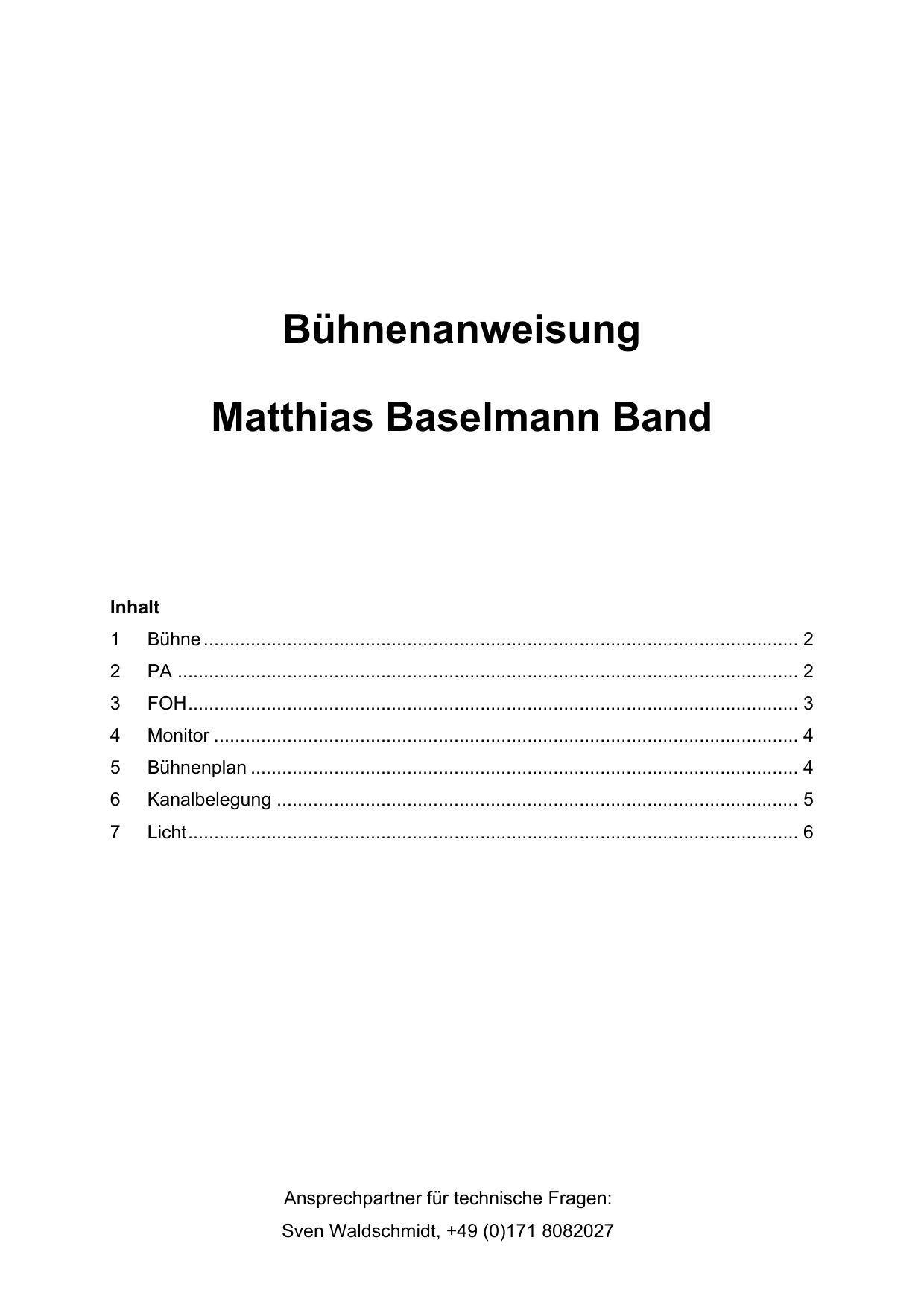 Buhnenanweisung Matthias Baselmann Manualzz