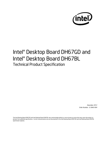 Intel® Desktop Board DH67GD and Intel | Manualzz