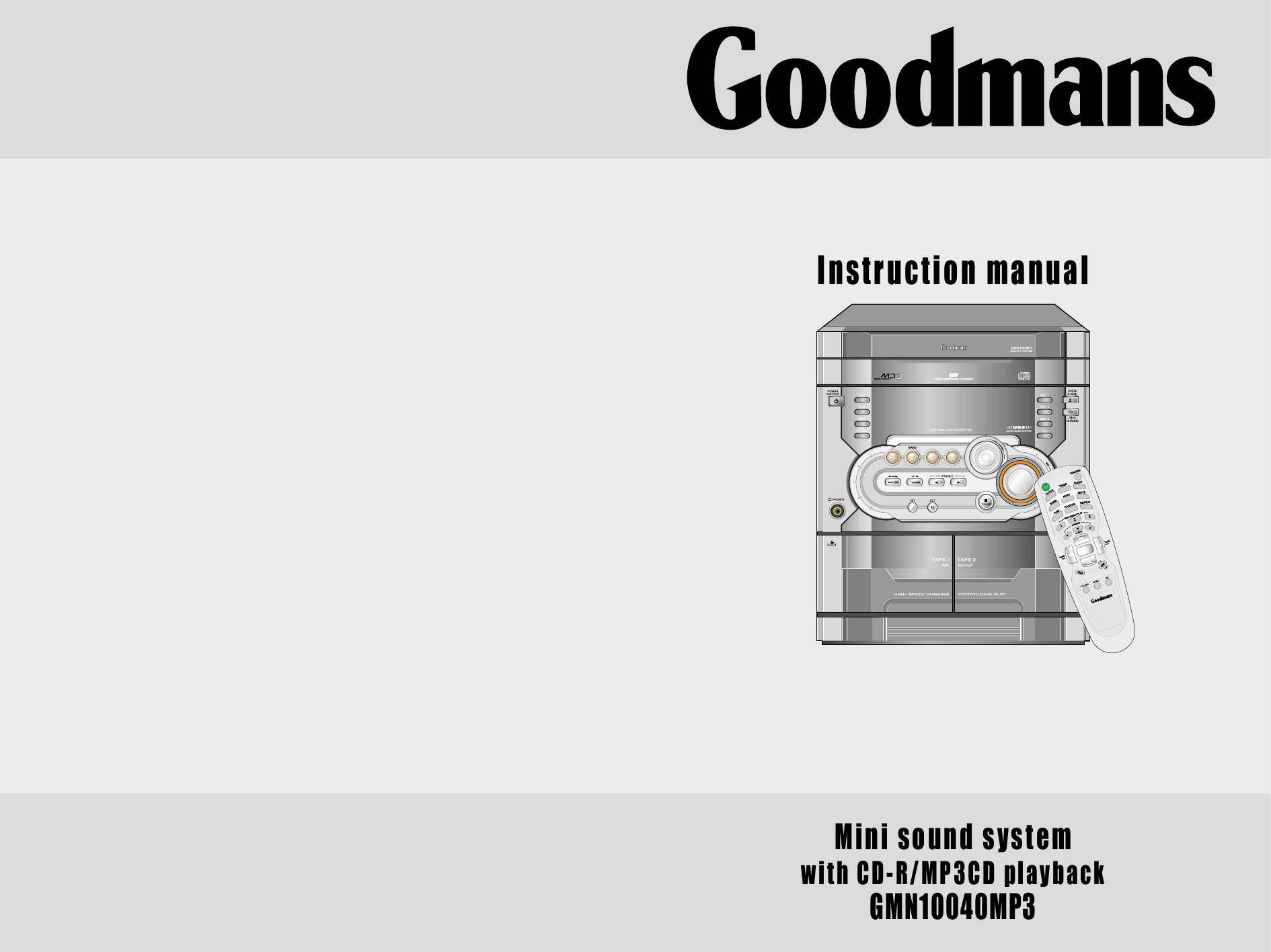 Goodmans GMN10040MP3 Instruction manual | Manualzz