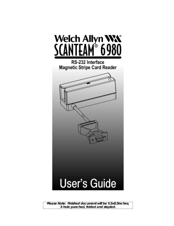Welch Allyn SCANTEAM 6980 User manual | Manualzz
