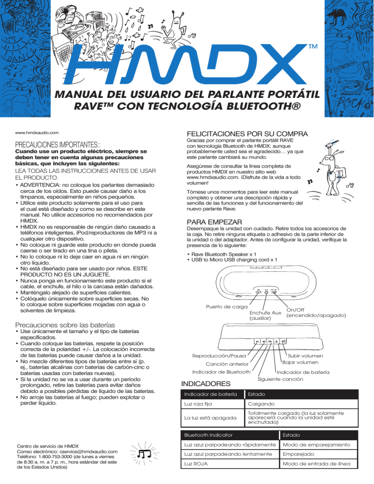 HMDX HXP205 User manual Manualzz