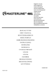 Masterline 481 Strapping Tool User's Manual