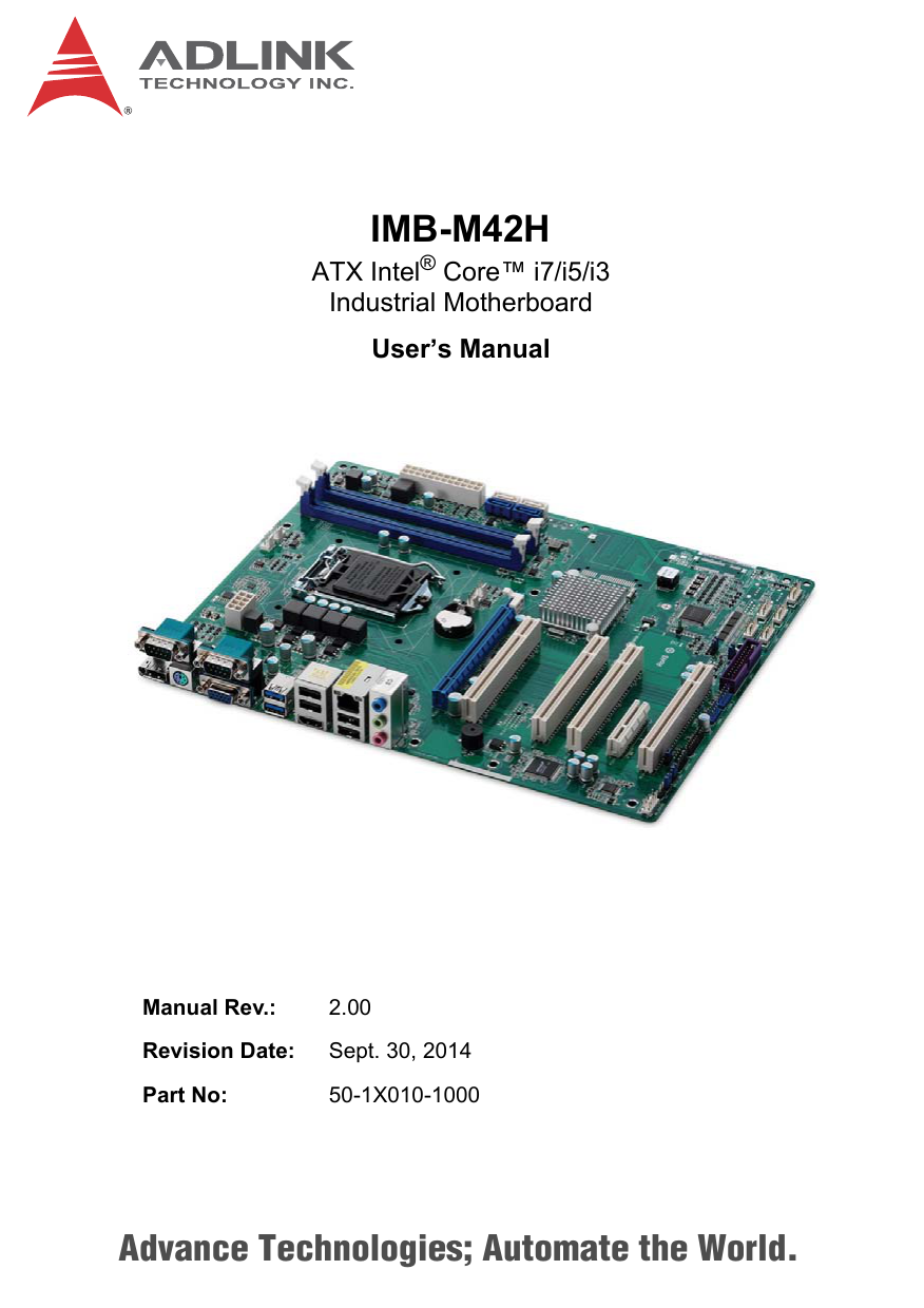 IMB-M42H ATX Intel® Core™ i7/i5/i3 Industrial Motherboard | Manualzz