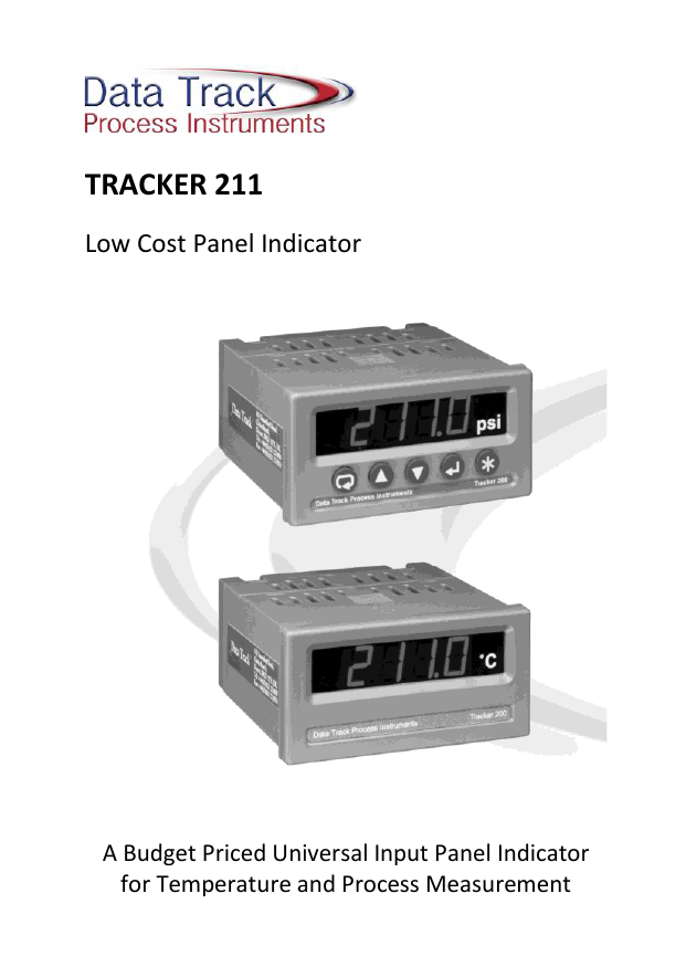 Data Track tracker 211 User manual | Manualzz