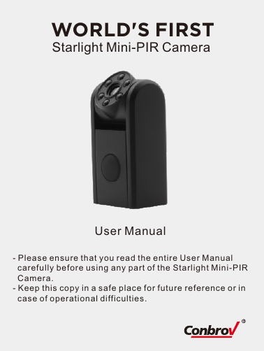 Conbrov best sale camera manual