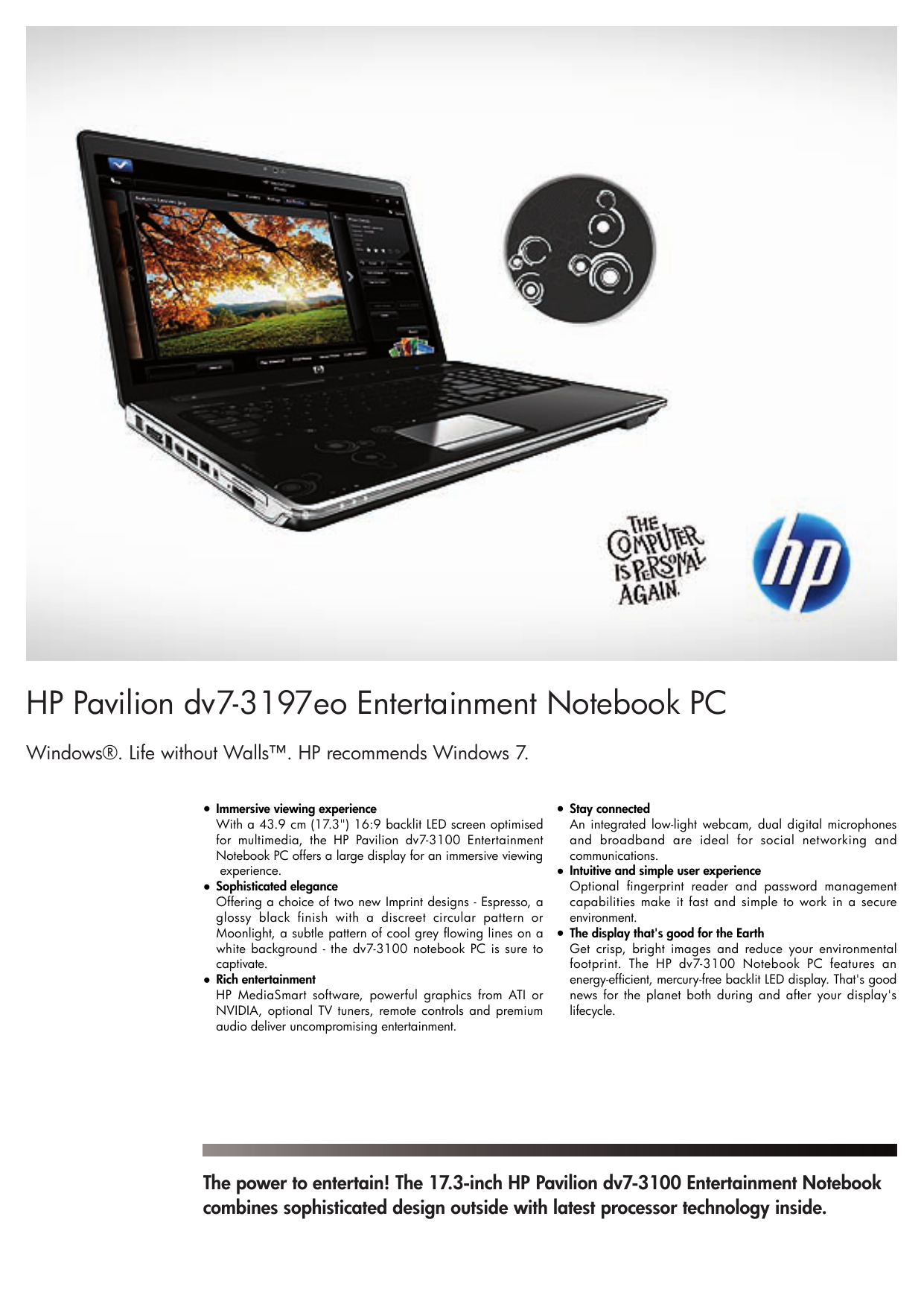 Psg Consumer 1c10 Hp Notebook Datasheet Manualzz