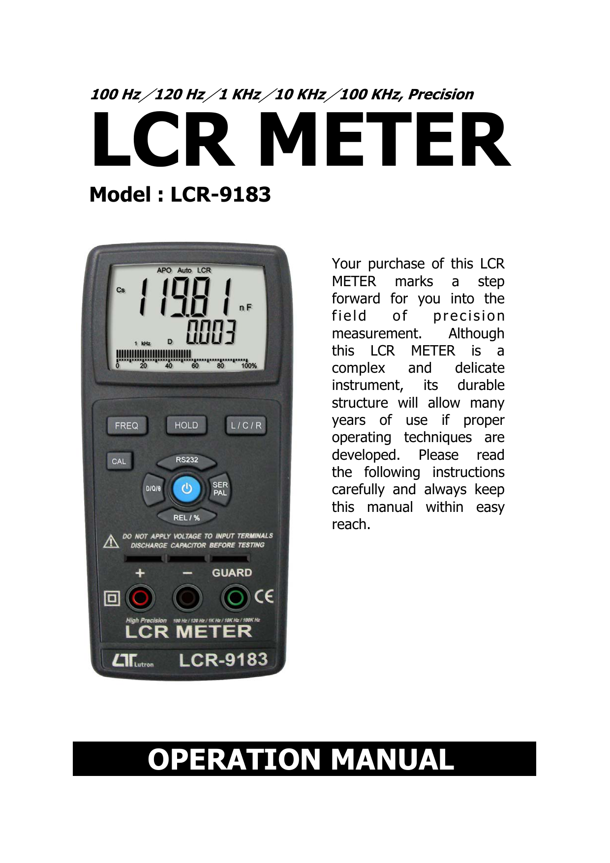 LCR9183 Manualzz