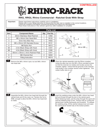 Rhino-Rack - Fitting Instructions - Accessories | Manualzz