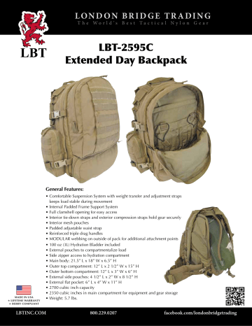 LBT-2595C Extended Day Pack 実物 ミリタリー 個人装備 ミリタリー