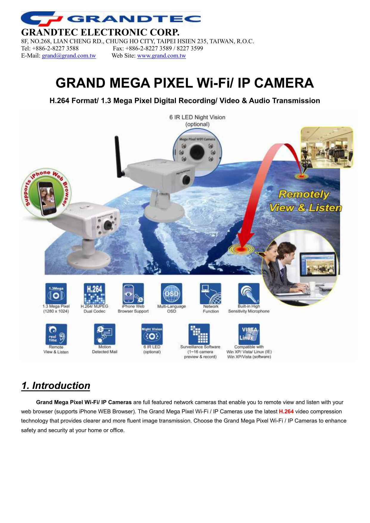 grandtec grand wifi camera software