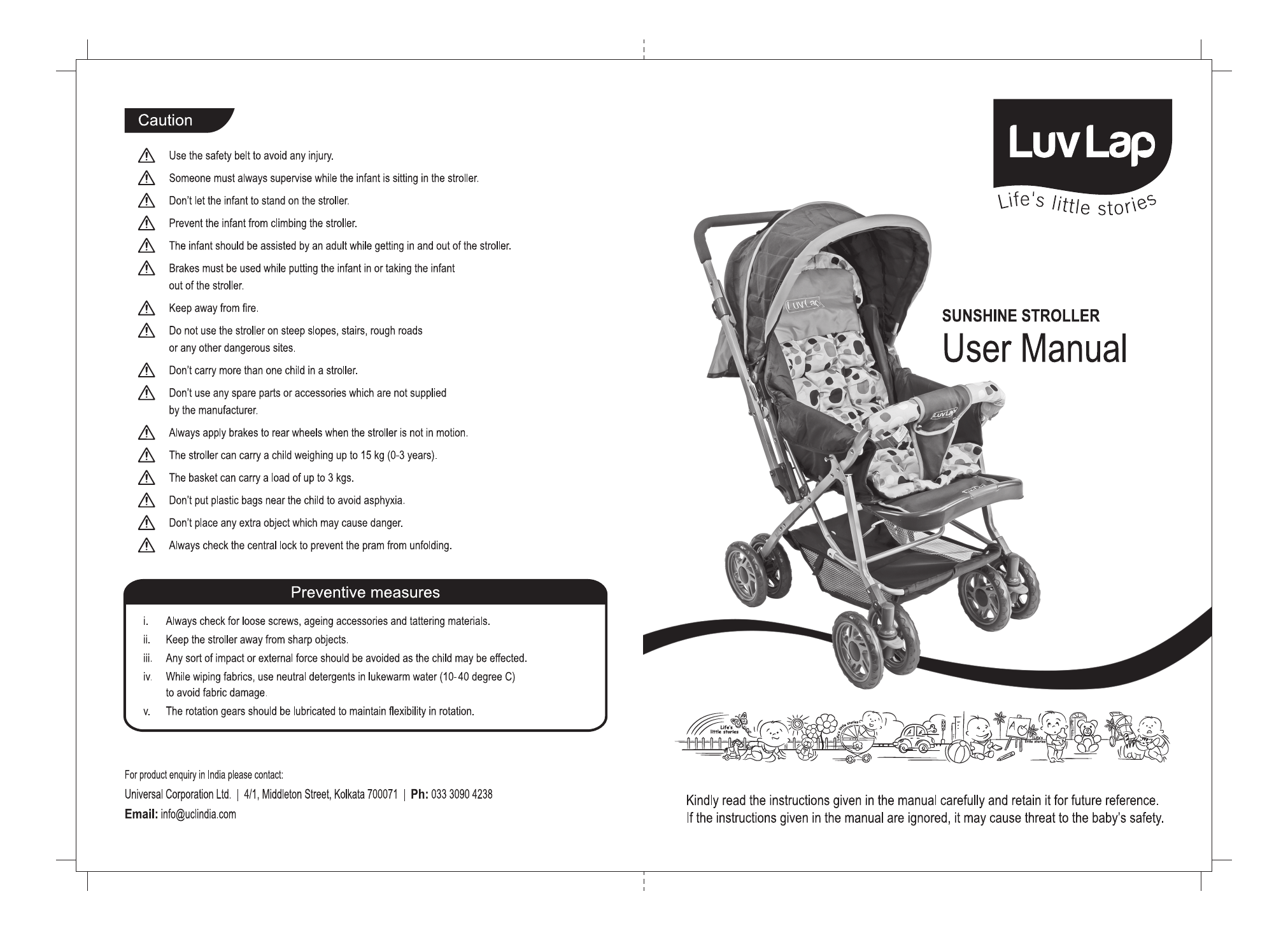 luvlap stroller manual
