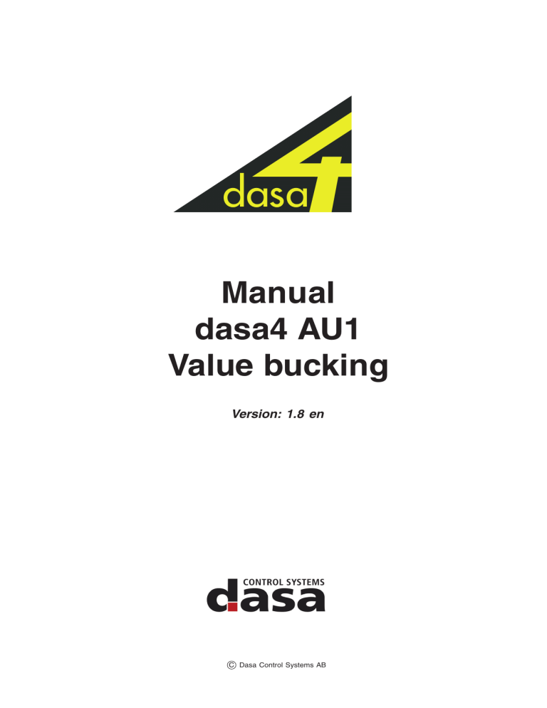 Manual dasa4 AU1 Value bucking Manualzz