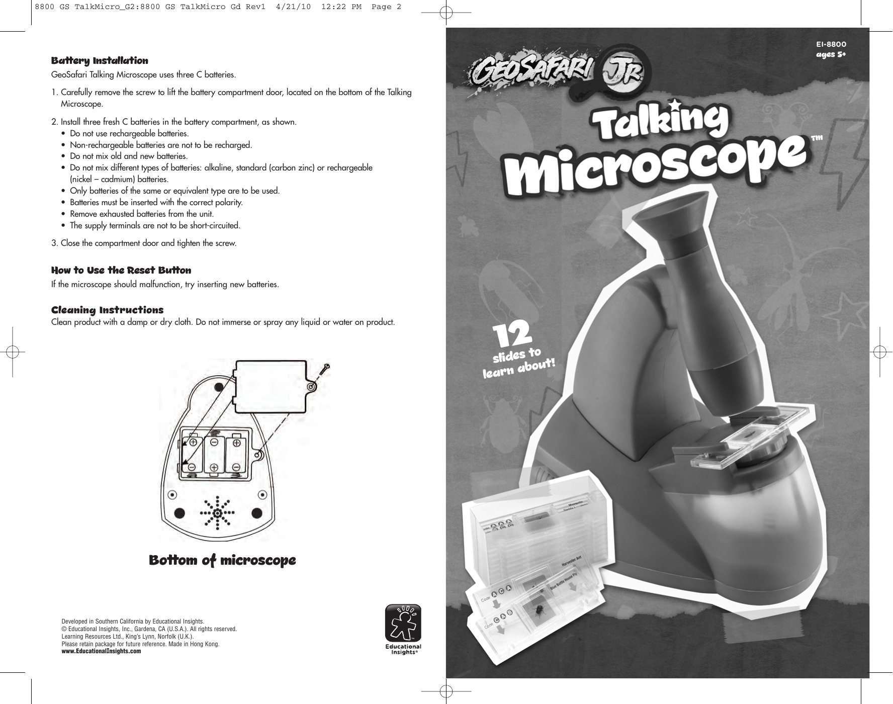 educational insights talking microscope