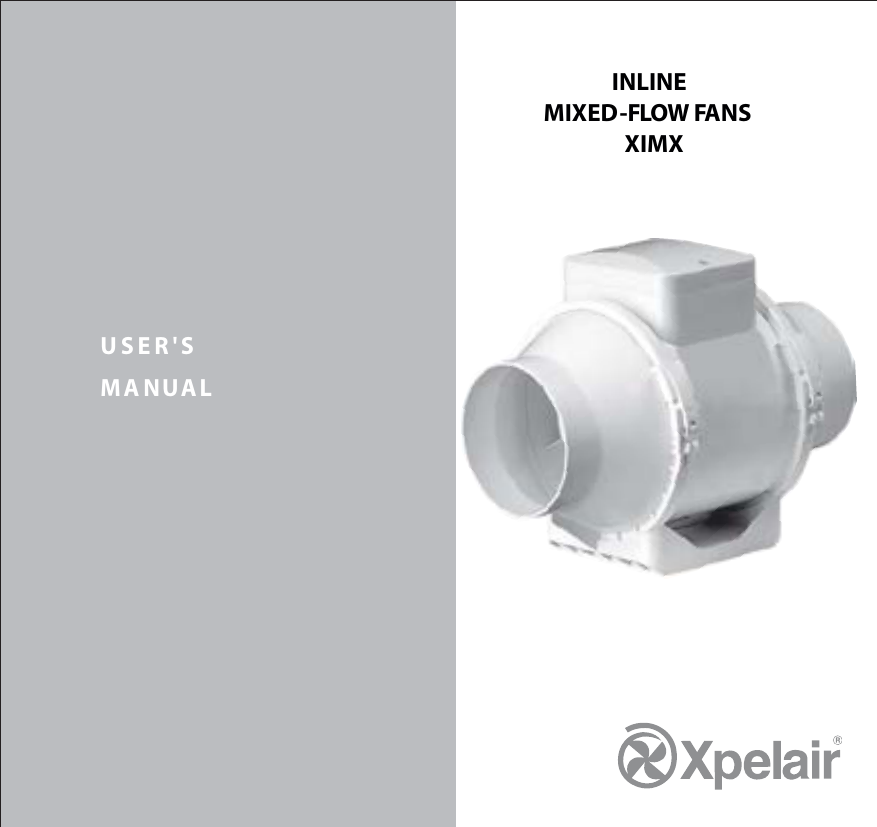 User S Manual Inline Mixed Flow Fans Ximx Manualzz