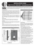 RBH FK-640 PROXIMITY READER/KEYPAD Installation Guide