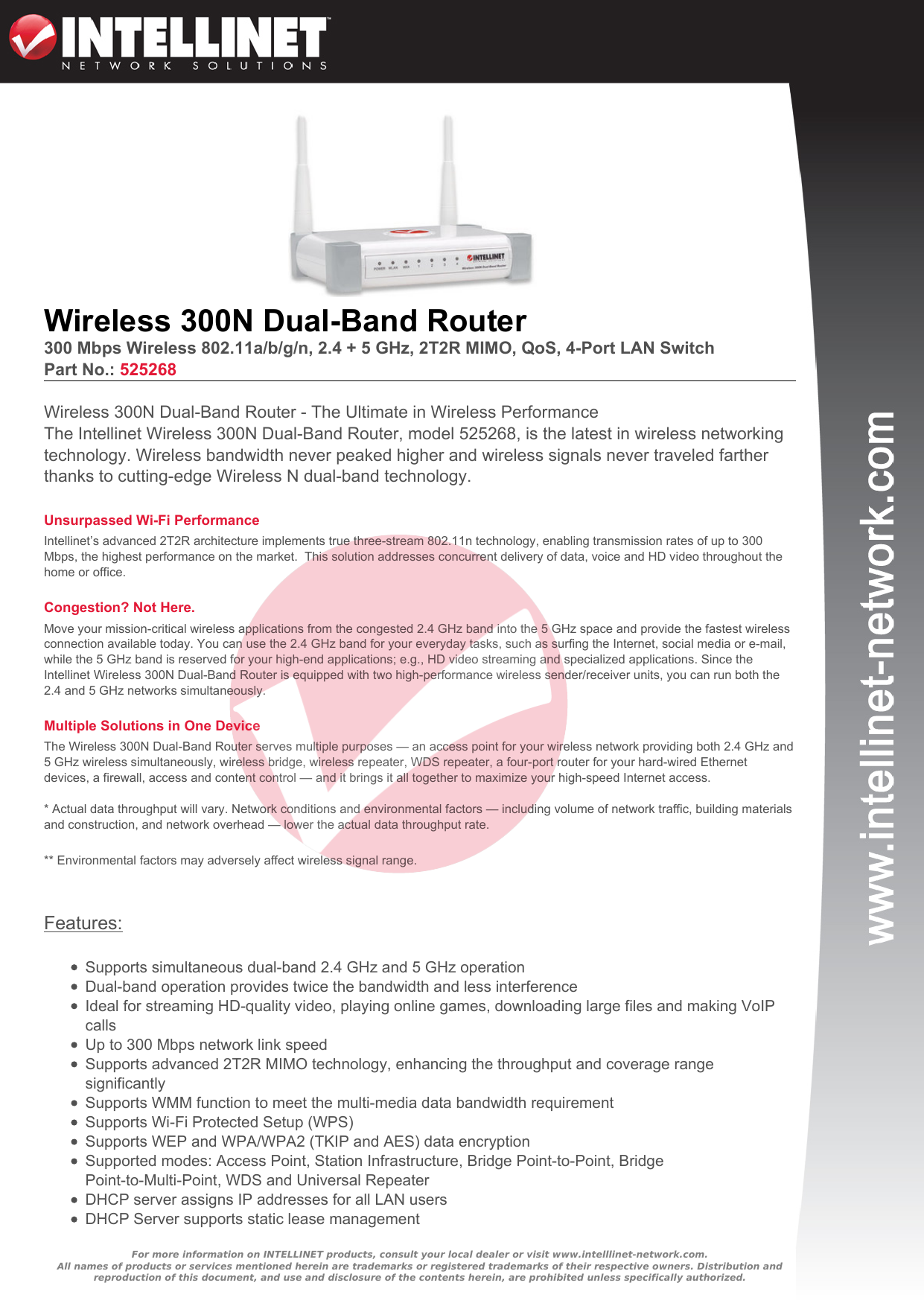 Intellinet Wireless 150n 4-port Router User Manual