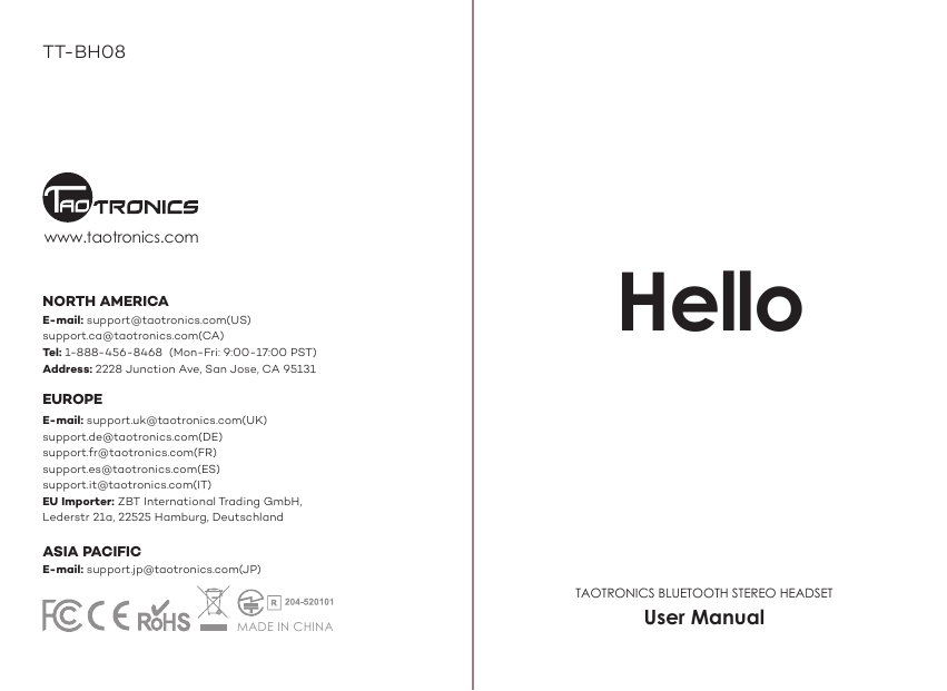 User Manual Taotronics Manualzz