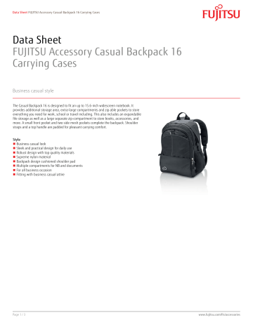 fujitsu casual backpack 16