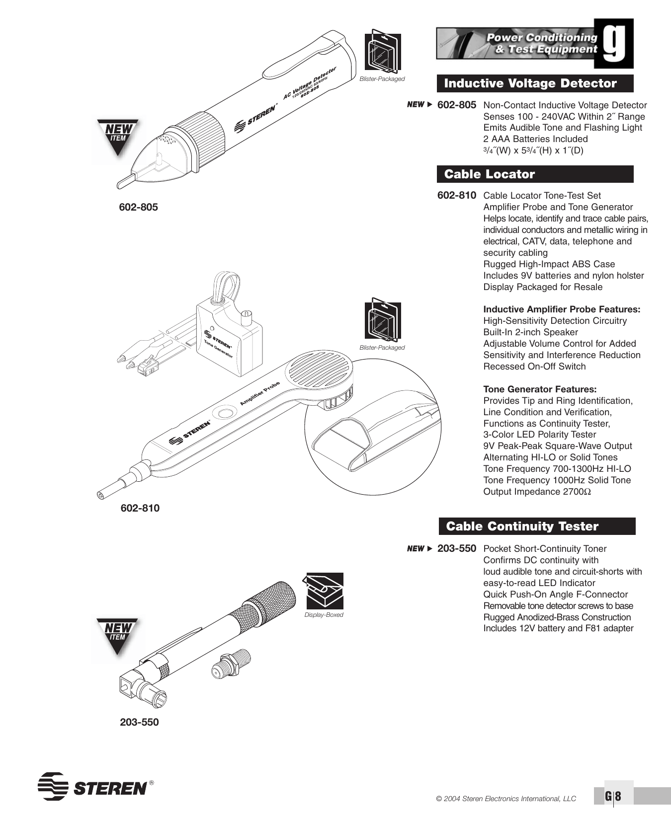 Cable Continuity Tester Cable Locator Inductive Voltage Detector G 8 Manualzz