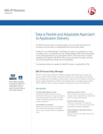 BIG IP Modules F5 Datasheet Manualzz