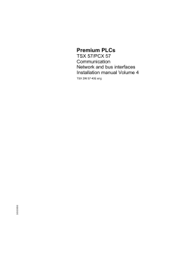 Premium PLCs TSX 57 PCX 57 Installation manual