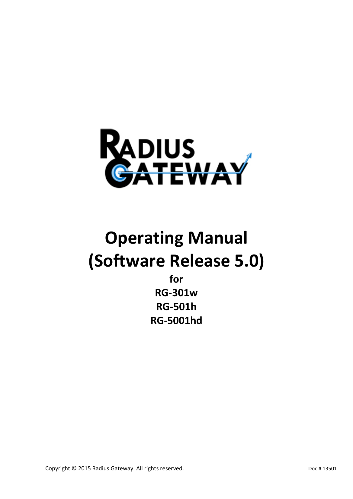 Radius Gateway Operations Manual 5.0.docx | Manualzz