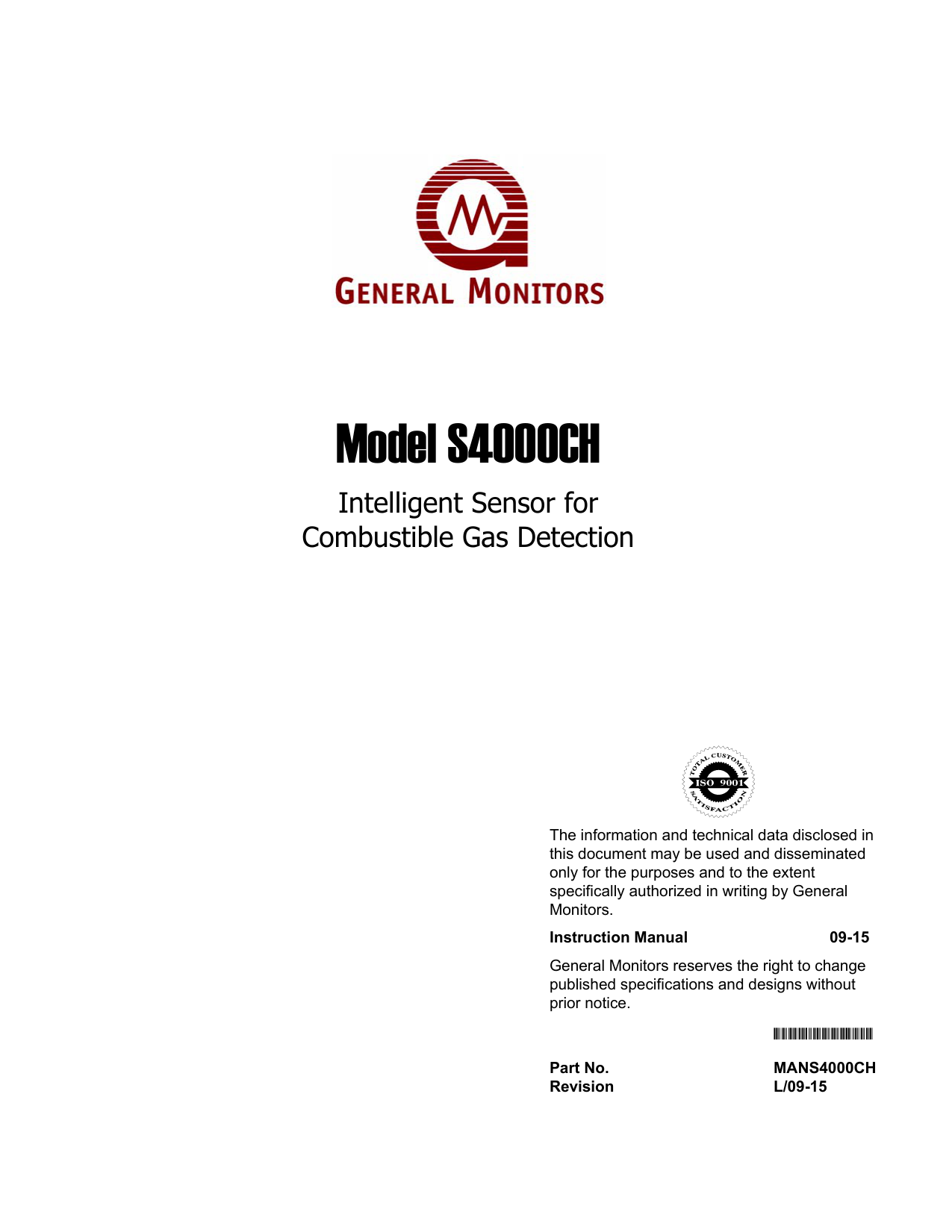 S4000CH Combustible Gas Detector Instruction Manual Manualzz