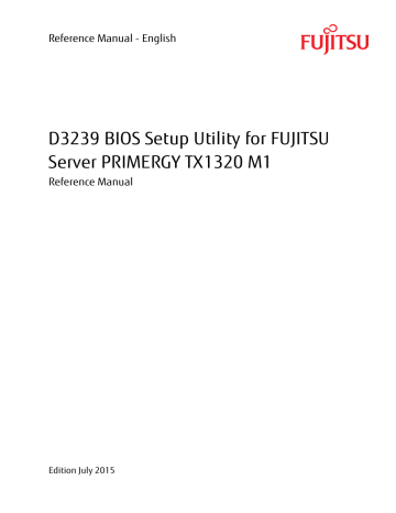 D3239 Bios Setup Utility For Fujitsu Server Primergy Tx1320 M1 Manualzz