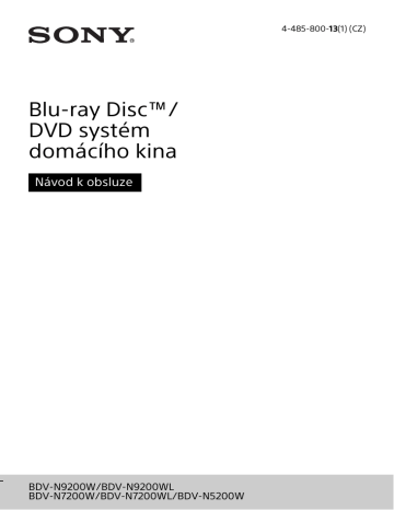Podsvícení reproduktorů. Sony BDV-N9200W, BDV-N5200W, BDV-N7200W | Manualzz