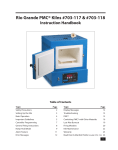 Rio Grande PMC Kiln 703-117, 703-118 Instruction Handbook