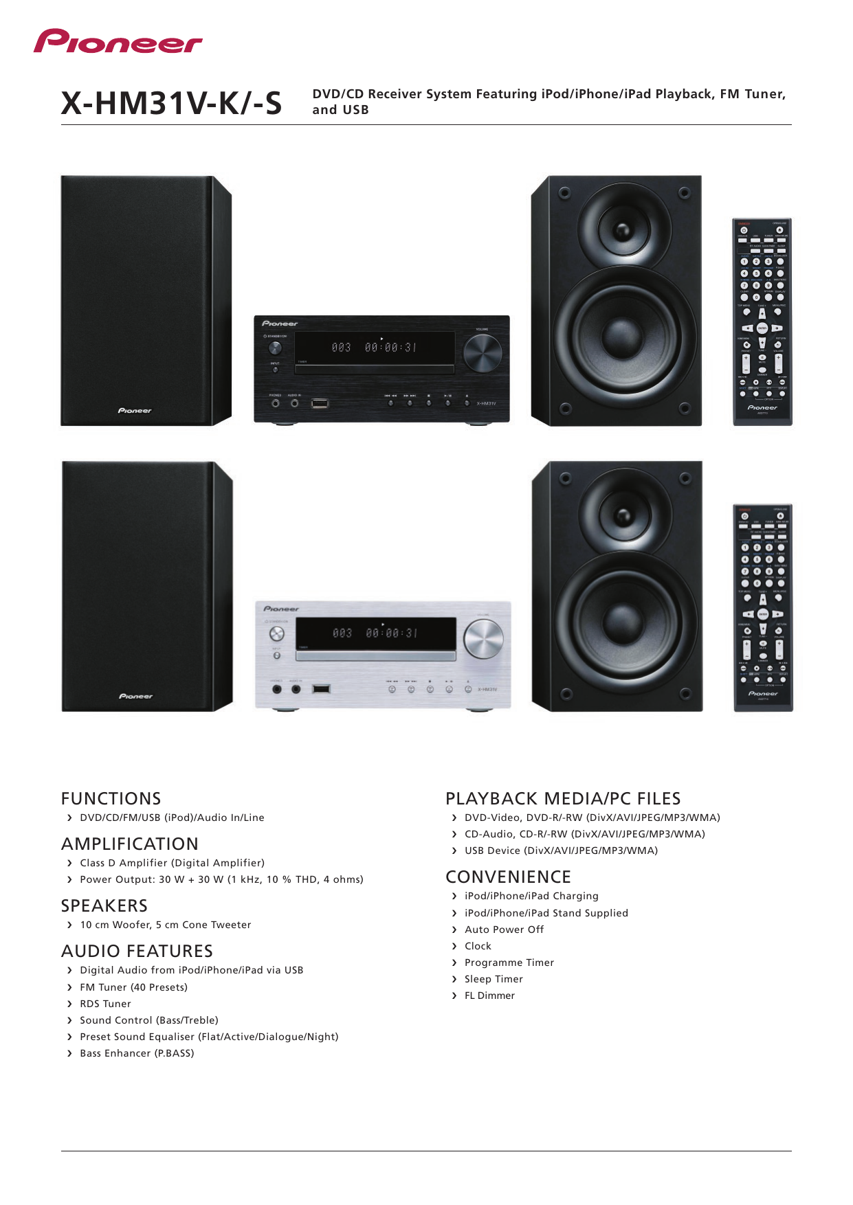 pioneer dvd speaker system for ipod