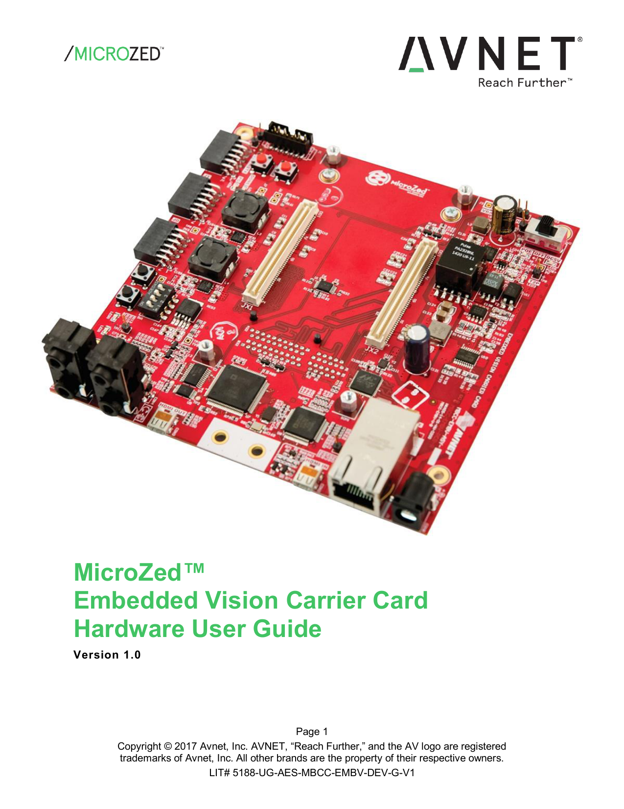 MicroZed™ Embedded Vision Carrier Card Hardware Manualzz