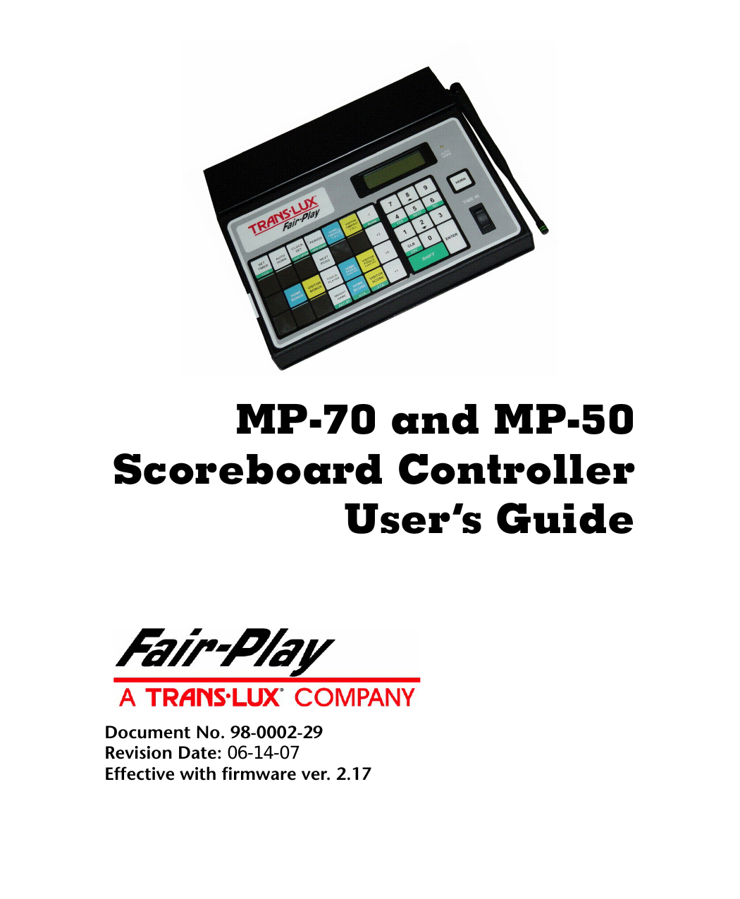 SC-8114-2 Soccer Scoreboard - Fair-Play Scoreboards