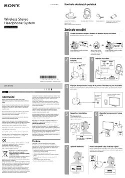 Sony MDR-RF811RK - Lietotāja rokasgrāmata, ekspluatācijas instrukcija |  manualzz.com