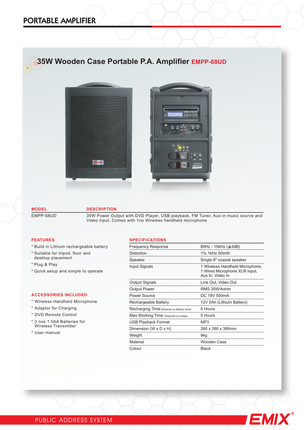 emix portable pa system