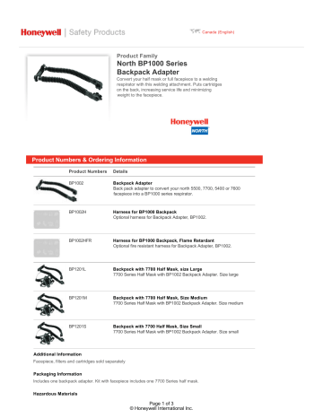North Bp1000 Series Backpack Adapter Manualzz