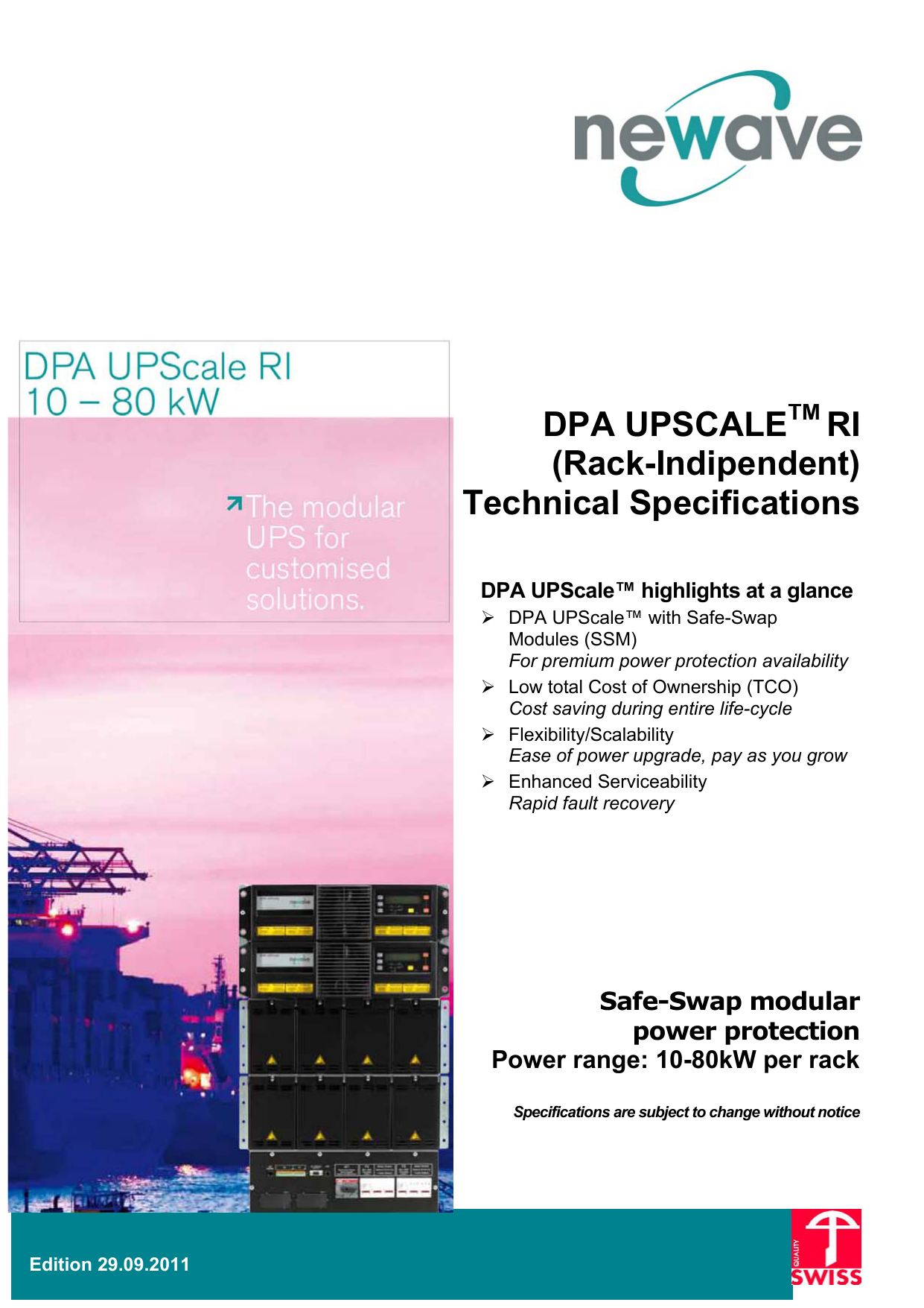 DPA UPSCALE RI (RackIndipendent) Technical Specifications Manualzz