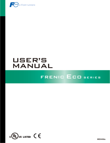 FRENIC-Eco USER`S MANUAL | Manualzz