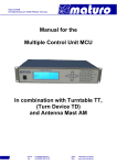 maturo Multiple Control Unit MCU Manual
