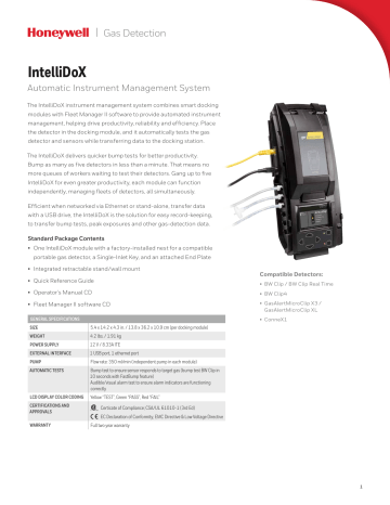 Honeywell IntelliDoX | Manualzz