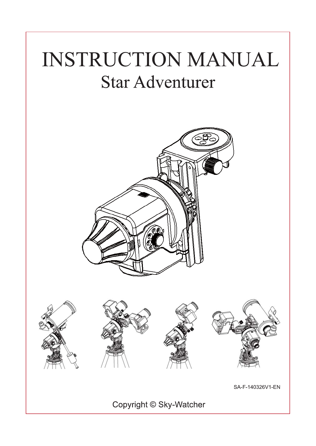 Sky watcher star adventurer 2024 manual