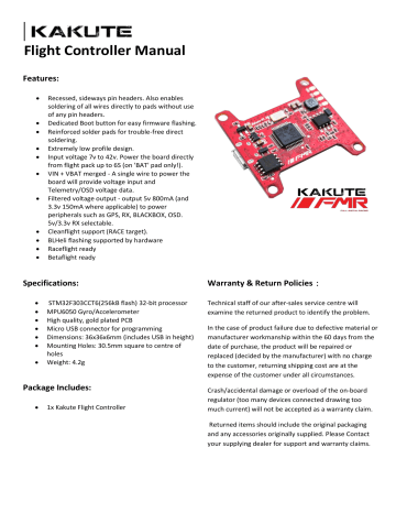 Kakute F3 Flight Controller Manual | Manualzz