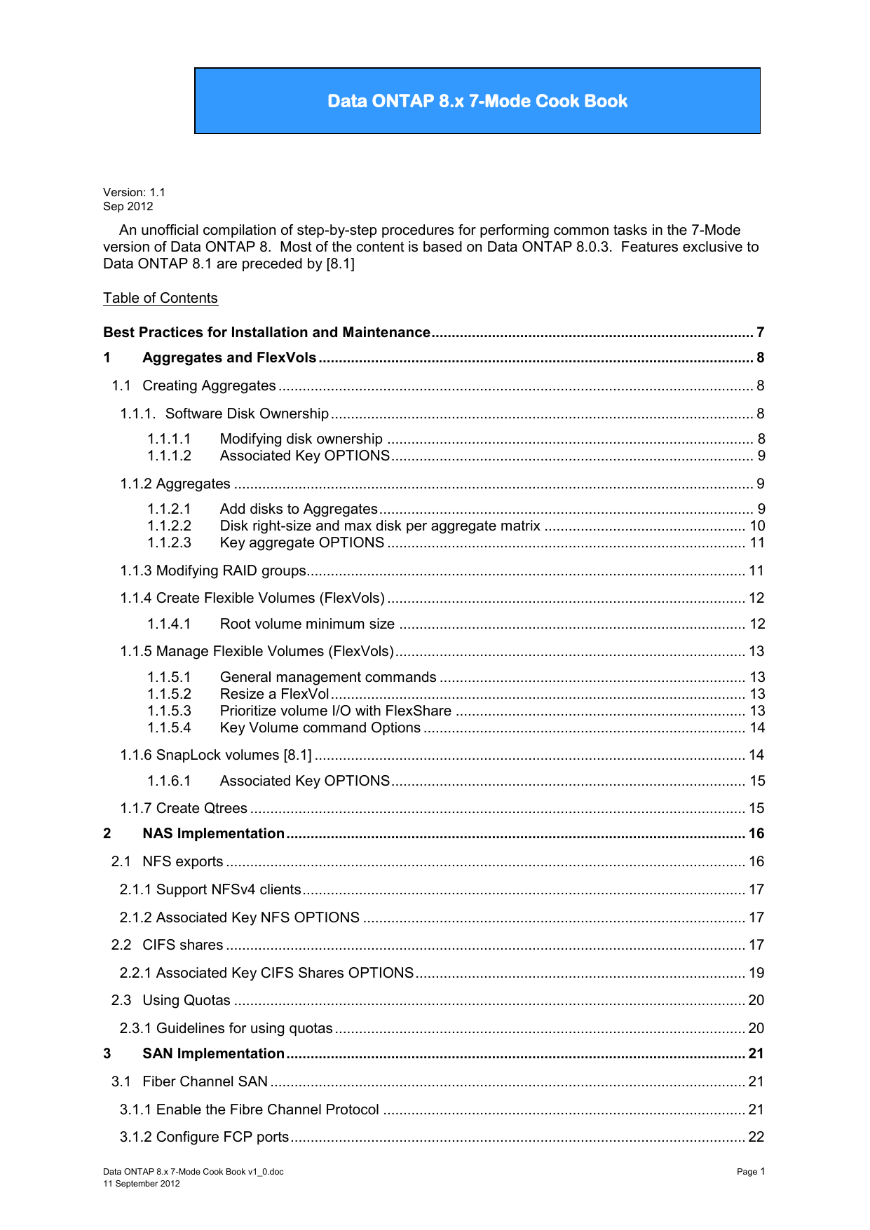 Data ONTAP 7.0 Quick Reference Guide