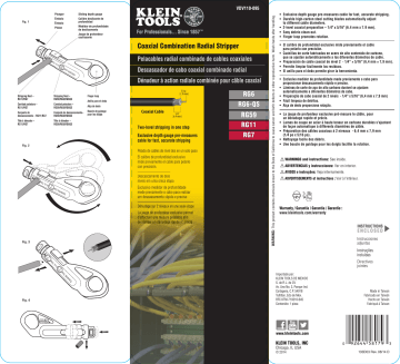 Klein Tools Dénudeur de câble coaxial, 2 niveaux, radial